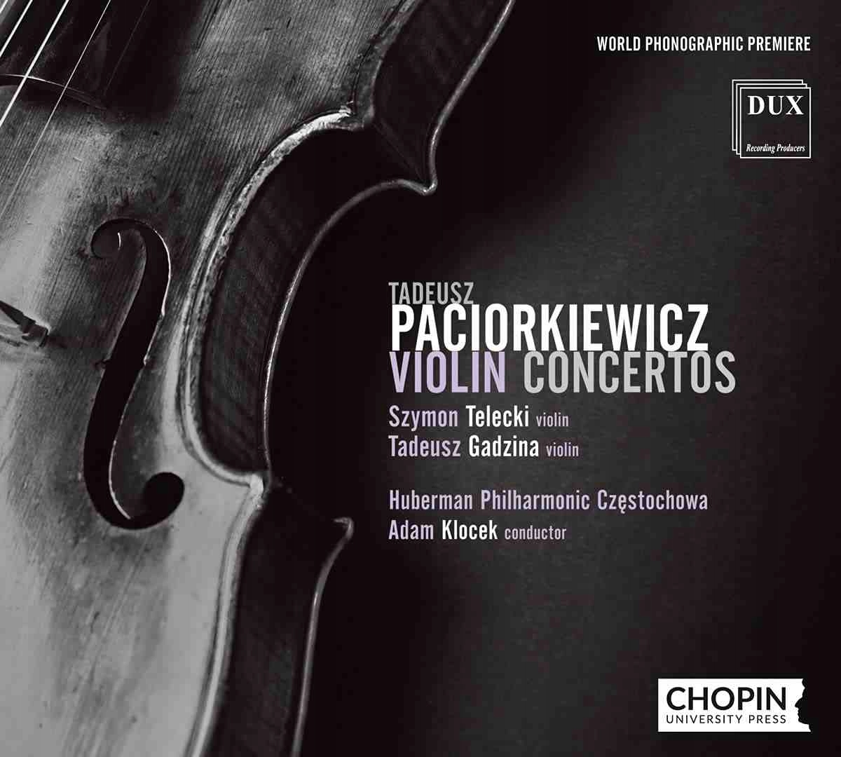 Paciorkiewicz Violin Concertos Huberman Philharmonic Orchestra Umfc CD-Zdjęcie-0