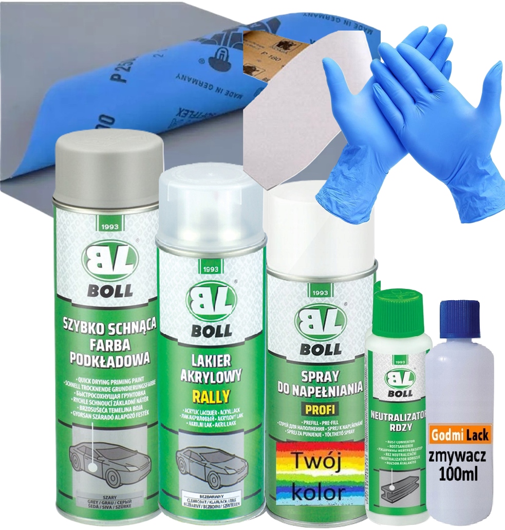 Boll Kompletny Zestaw Lakierniczy Na Rdzę z neutralizatorem 60 ml