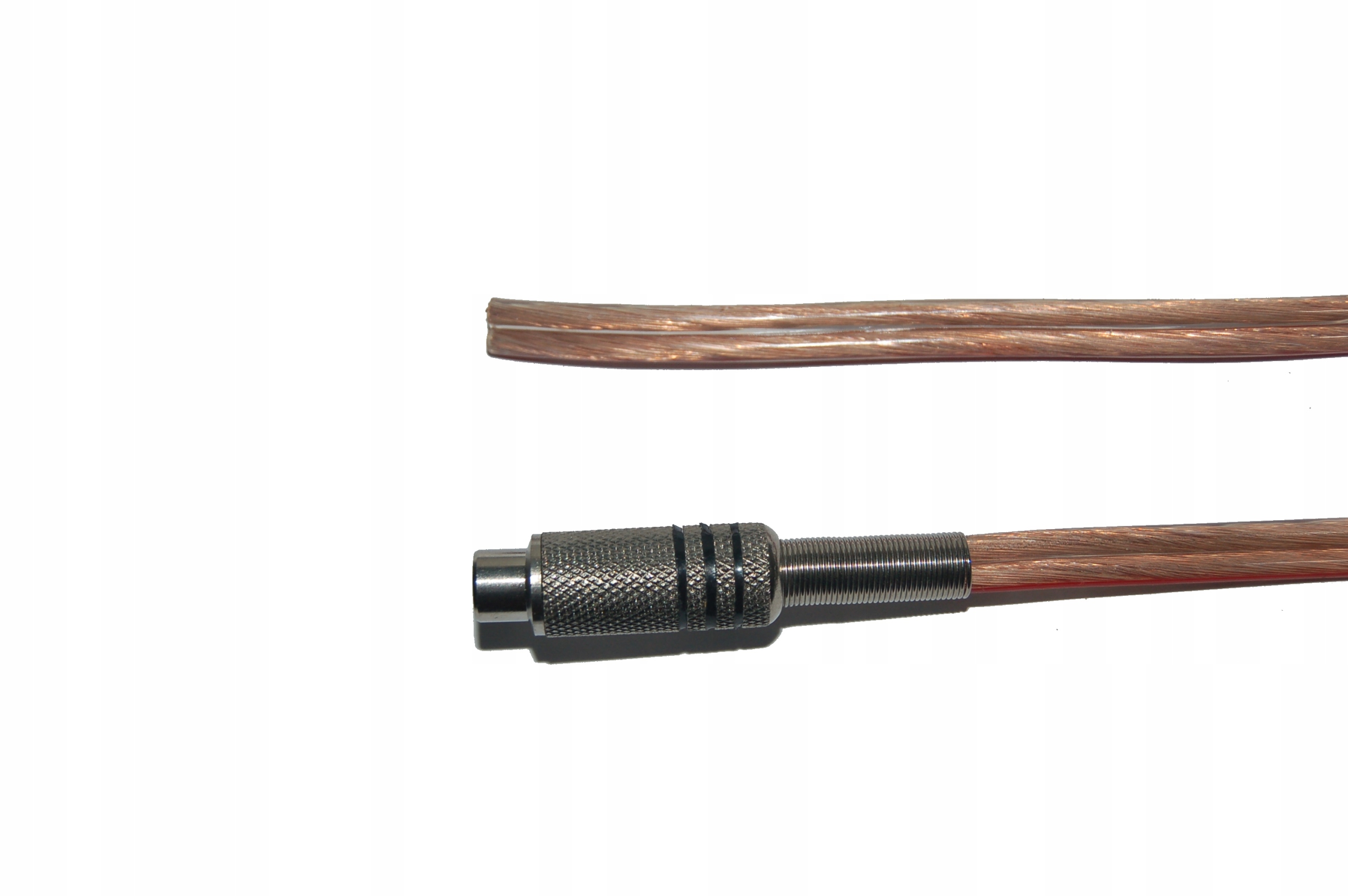 Kabel głośnikowy gniazdo Rca 0 , przewód 2x2,5mm, transparent Cu, 10m