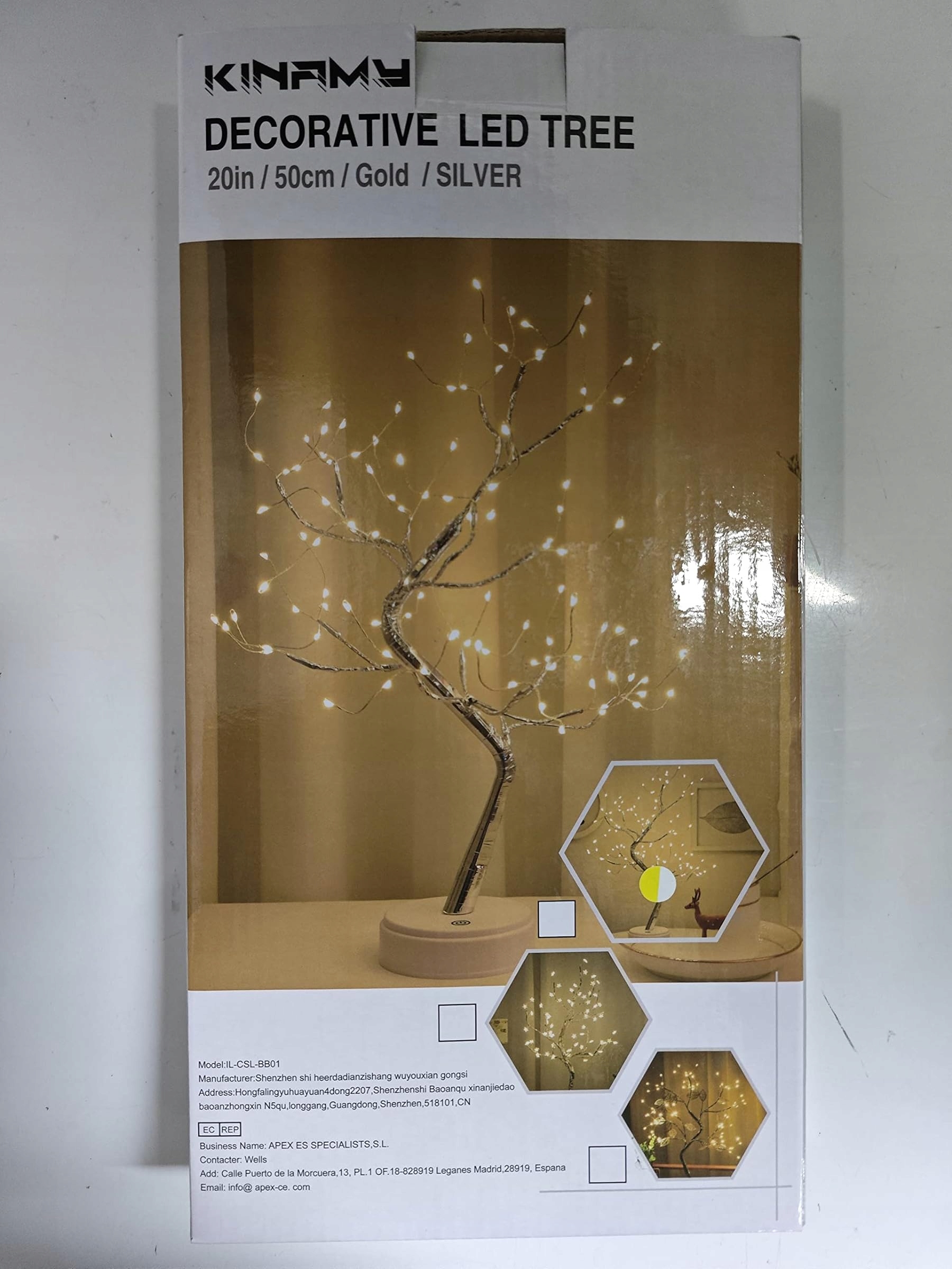 Kinamy Drzewko Bonsai Led Regulowana Lampka Dekoracyjna — miniatura 8