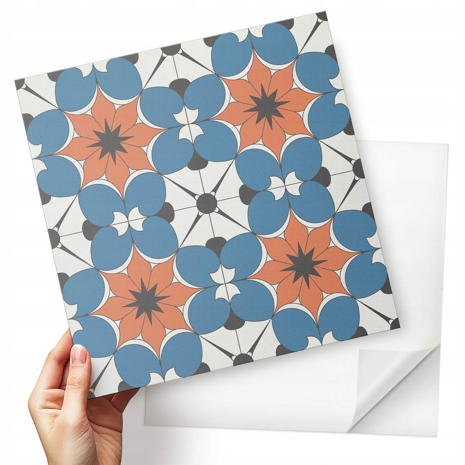 Samolepící vinylové dlaždice S Potiskem Floristický vzor 9x30x30 cm