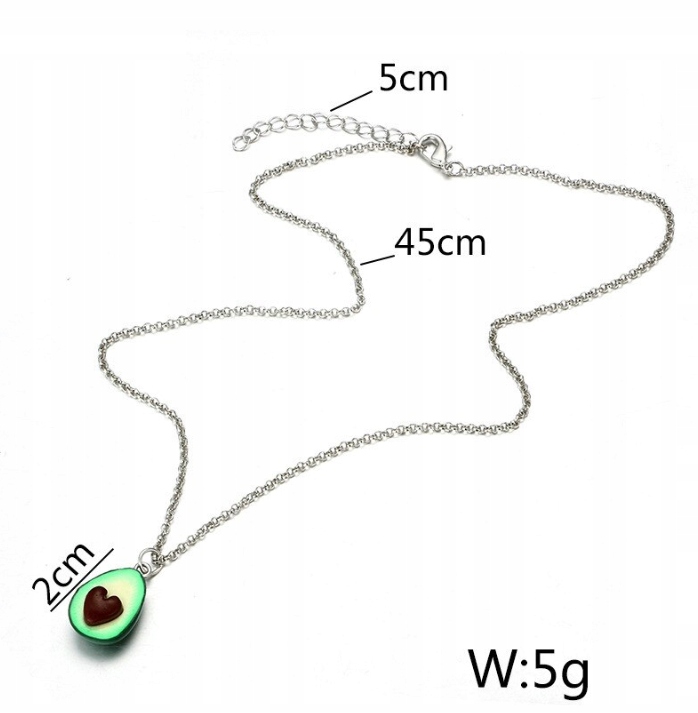 Naszyjnik Przyjaźni Awokado dla Par BFF PRZYJACIÓŁ Cechy brak