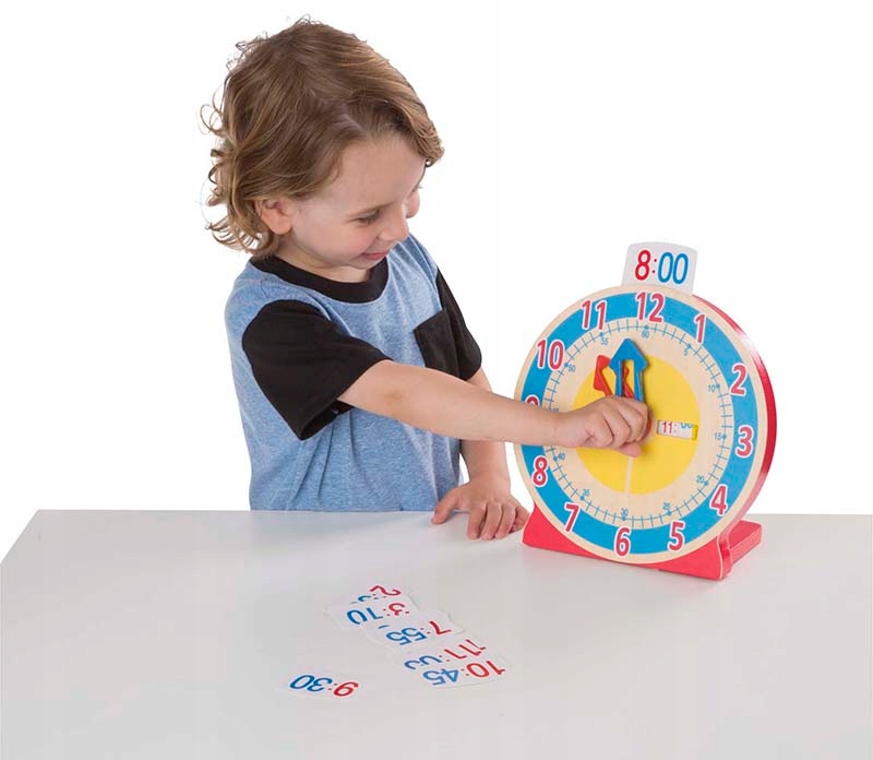 Zegar do pokoju dziecięcego Melissa and Doug Materiał dominujący drewno