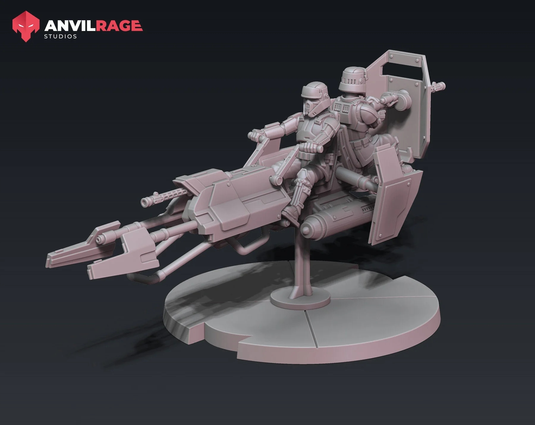 Gunline Heavy Recon Bike model pasuje do gry StarWars Legion