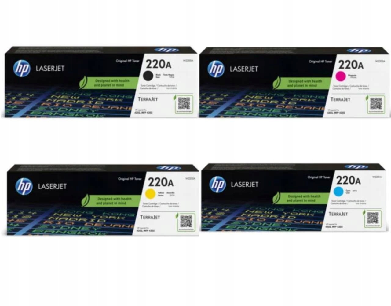 Sada tonerov 4 x Hp 220A W2200A W2202A W2201A W2203A Cmyk