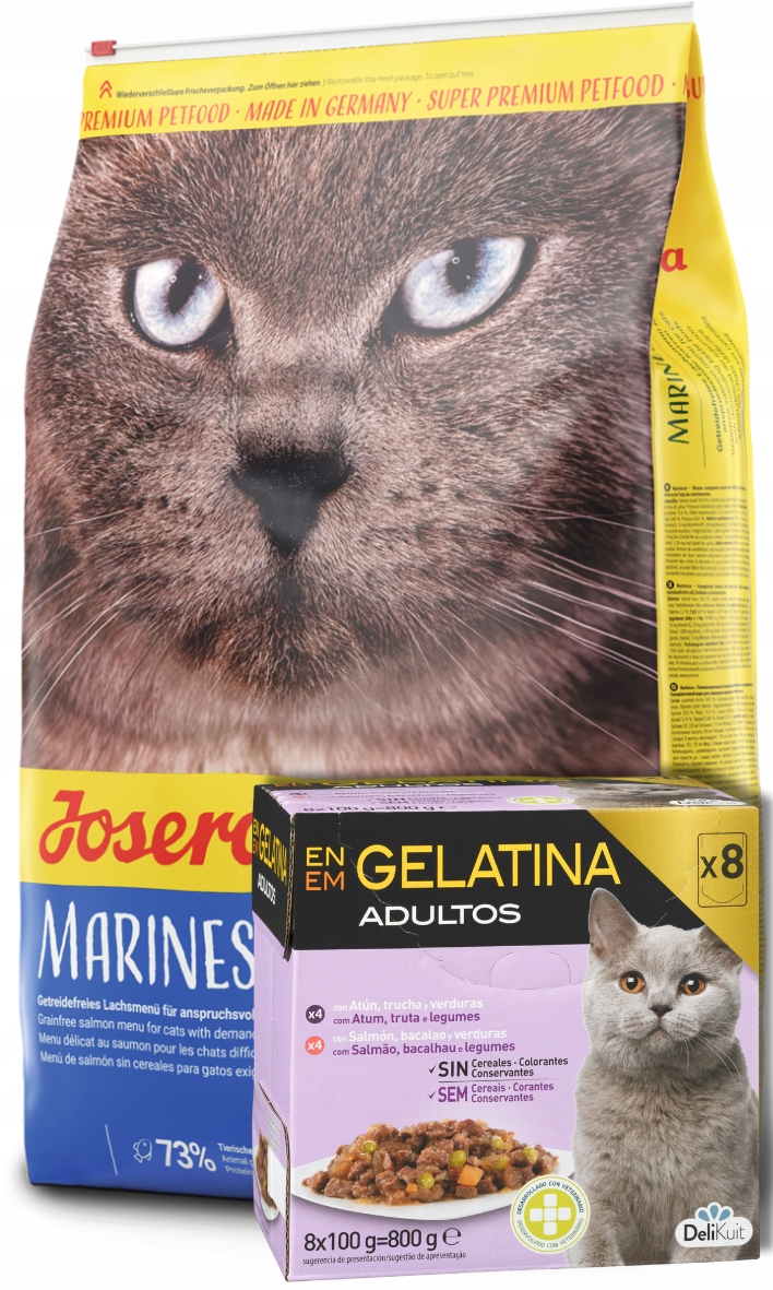 Levně Josera Marinesse 10 kg Sada 8 sáčků po 100 g (4xTuňák, 4x Losos)