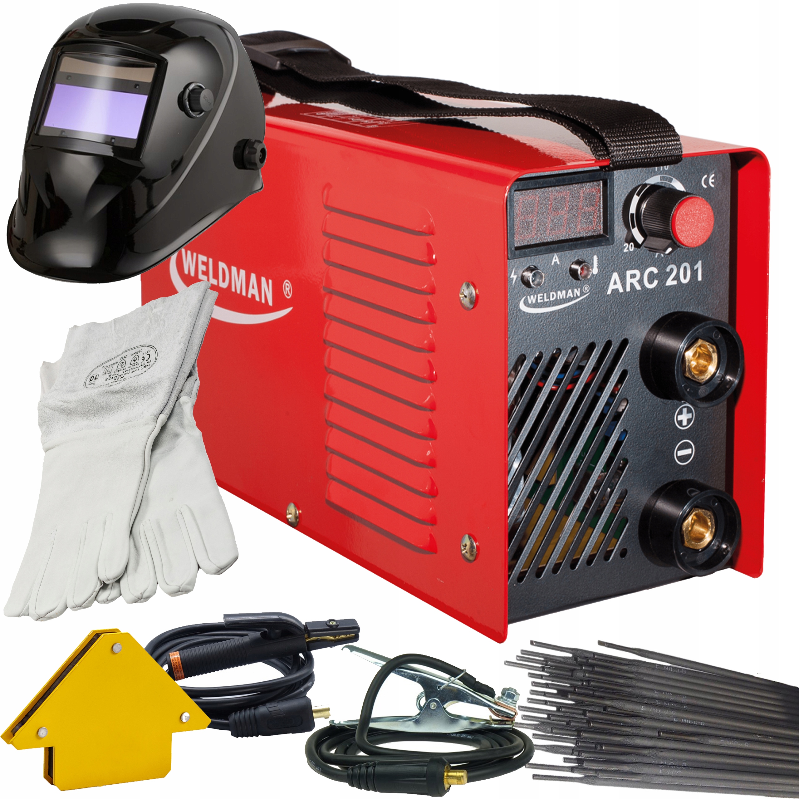 Weldman Arc 201 Invertorová svářečka Mma 200A Hot Start Arc Force SET1