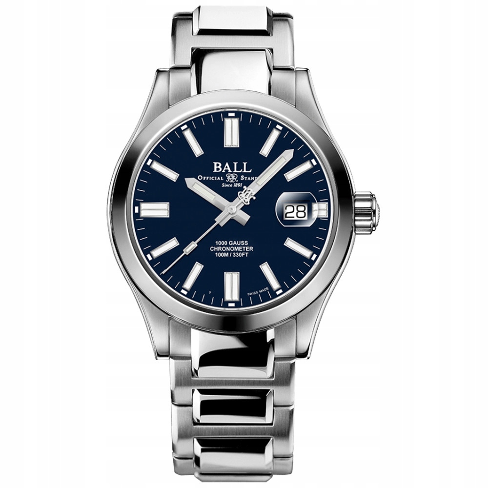 Pánské Hodinky Ball NM9016C-S5C-BE stříbrný náramek