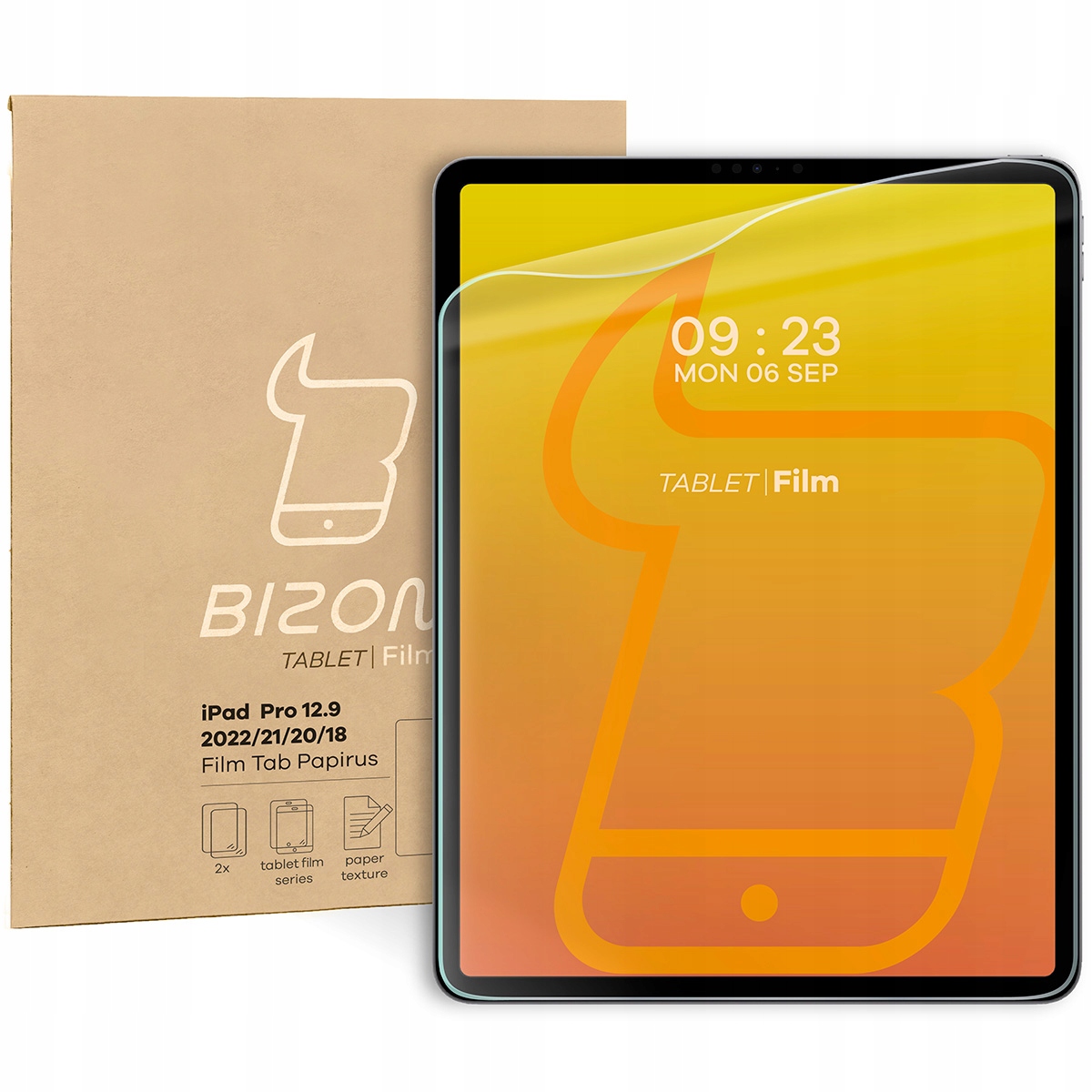 Fólie napodobující papír Bizon pro iPad Pro 12.9 2022/21/20/18, 2 ks