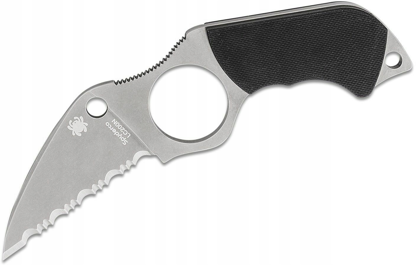 Spyderco FB14S5 Swick 5 nóż do szyi 6,9 cm, Satin, czarny, G10
