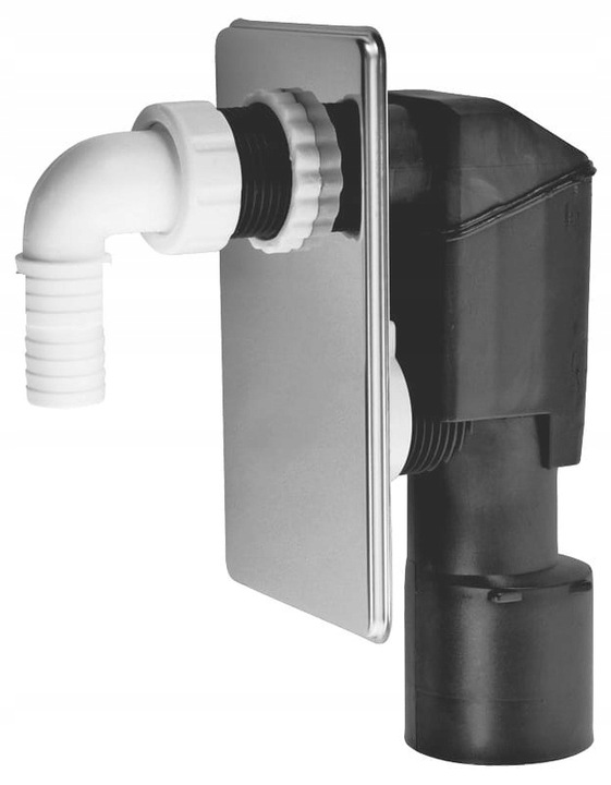 SYFON DO PRALKI ZMYWARKI PODTYNKOWY CHROM PRALKOWY