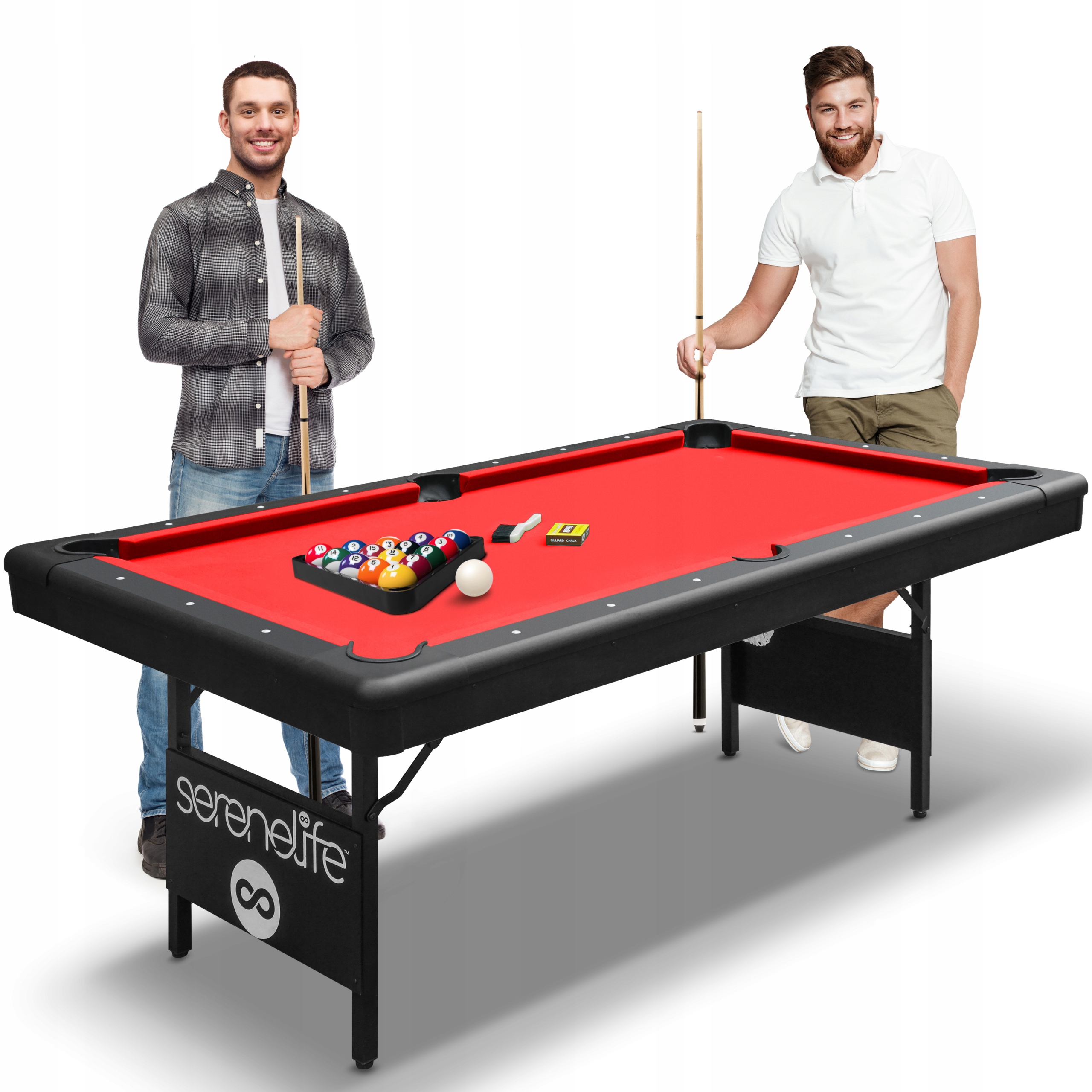Stół Bilardowy Bilard Do Bilarda Czarny Akcesoria Profesjonalny Czerwony