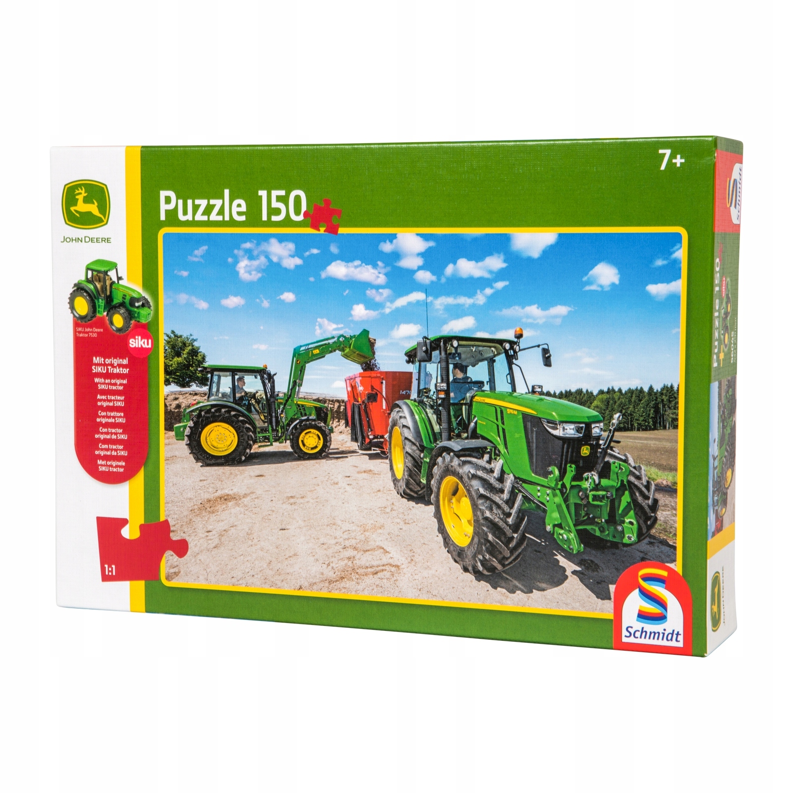 

Puzzle, John Deere ciągnik Siku, Schmidt 150 el.