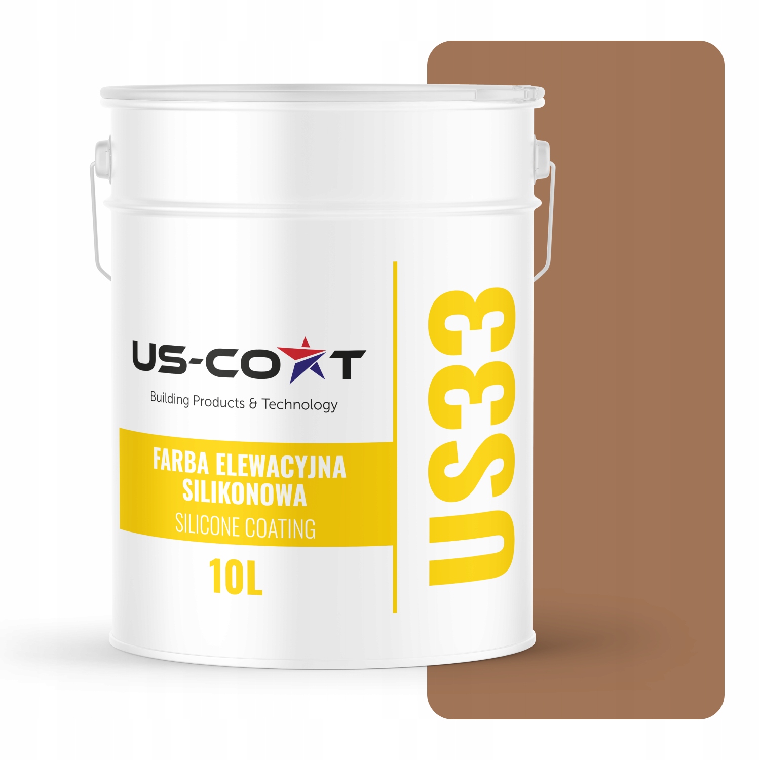 Fasádna Silikónová Fasádna Farba Hnedá Teplá F576 Uv 10L Výrobca