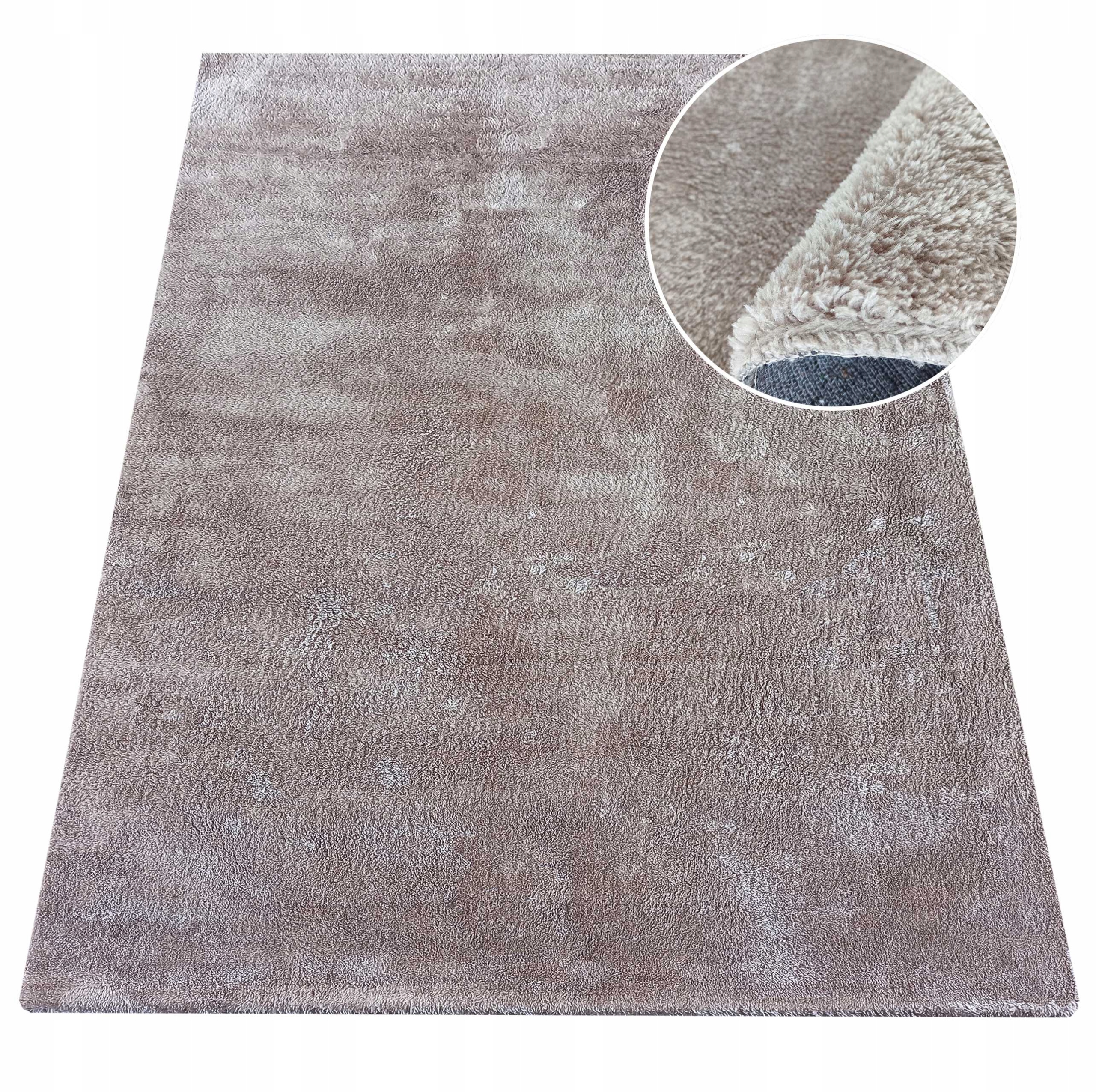 Miękki Dywan Enzo 80x150 Plusz Shaggy latte