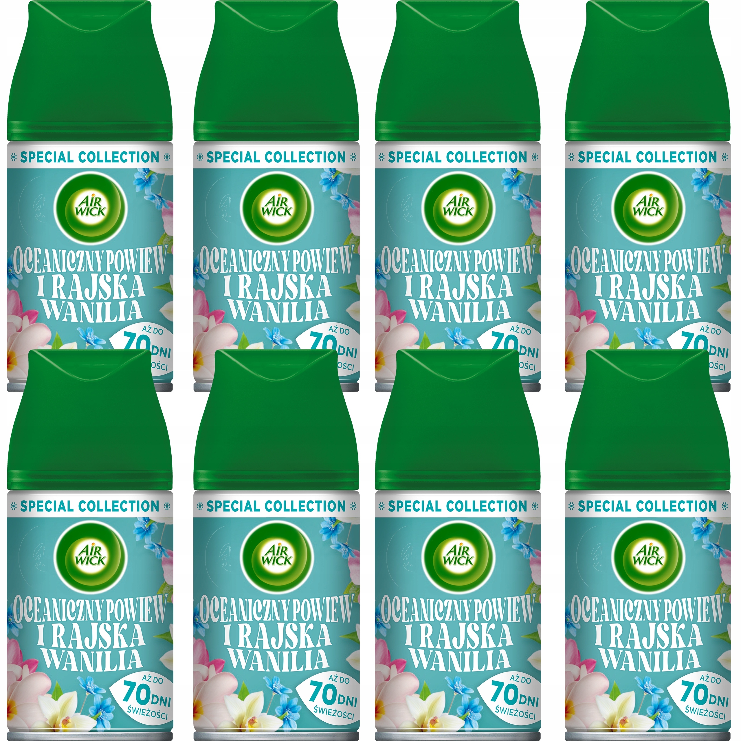 Air Wick Náplně Do Osvěžovače Vzduchu Oceánský Vánek Vanilka 8 X 250 ML