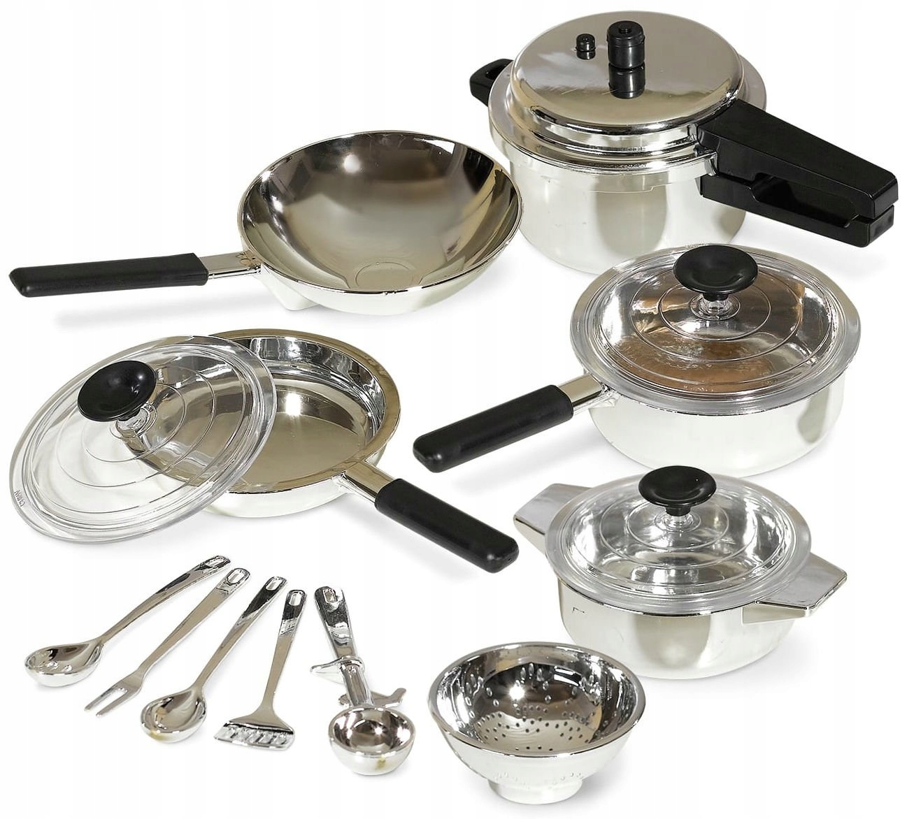 КУХОННЫЙ НАБОР КАСТРЮЛИ КАСТРЮЛИ КОВШ + АКСЕССУАРЫ