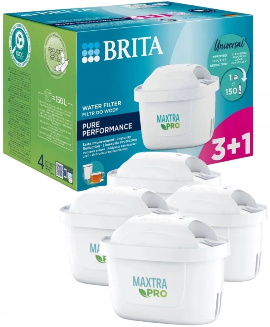 Wkłady filtrujące Brita Maxtra Pro Pure Performance 3+1 szt.