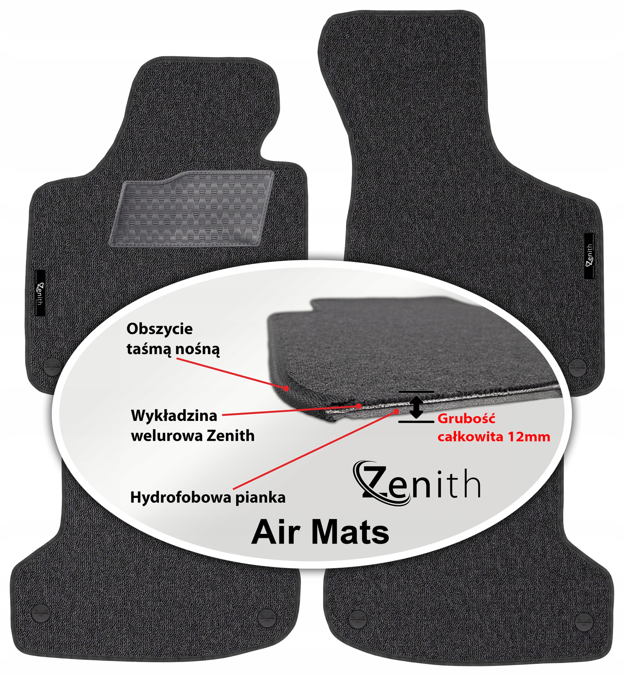 Audi A3 8P 2003-2012 Velúrové koberčeky do auta Zenith Air Mats