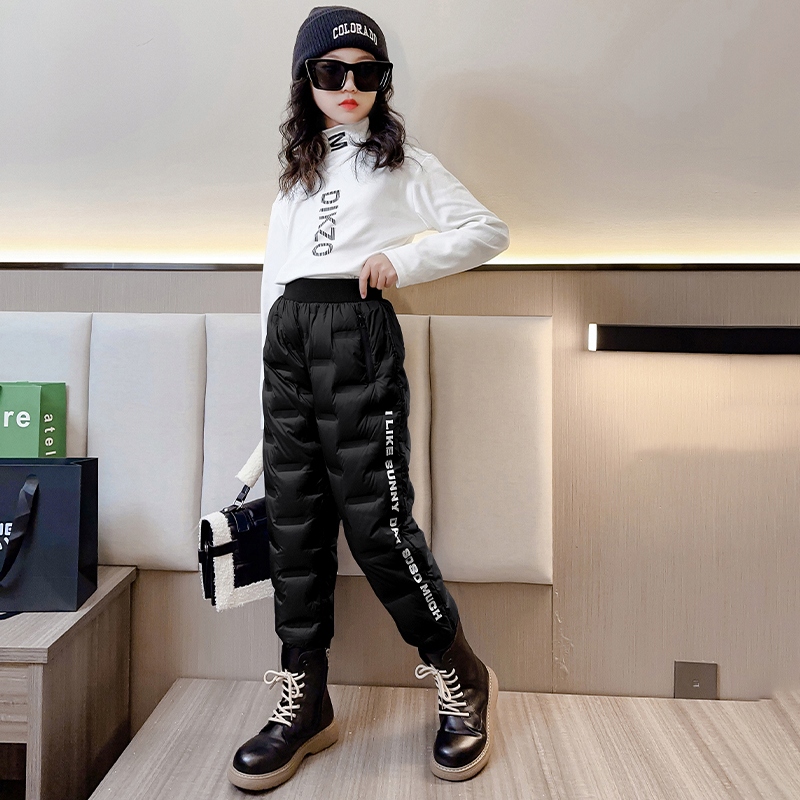 CIEPŁE GRUBE SPODNIE DRESOWE OCIEPLANE JOGGERY zimowe pikowane dziecięce Płeć dziewczynki