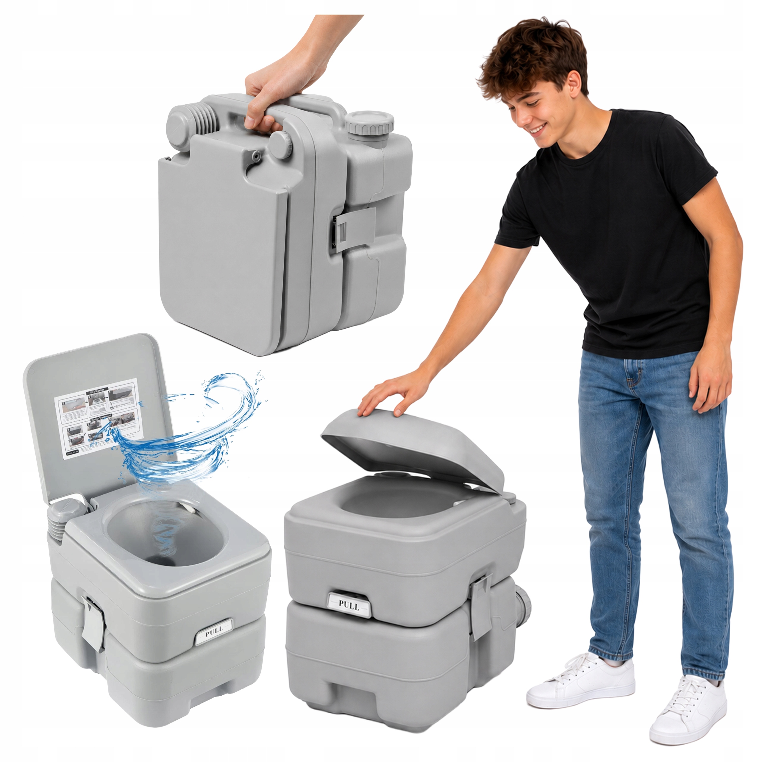 Přenosná Turistická Toaleta Mobilní Wc Na Pozemek Velký Kemp 24 L