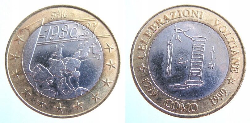6905. WŁOCHY - COMO, ŻETON 1999
