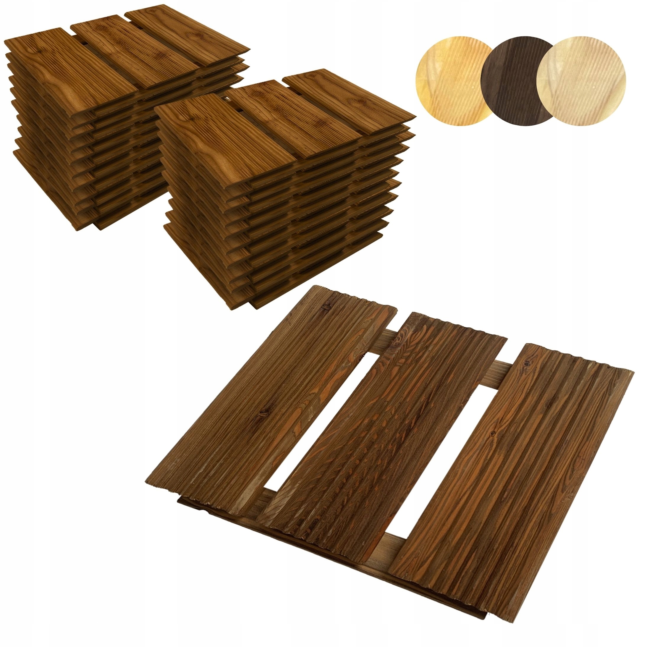 Plošina Dřevěný zahradní balkonový panel 30x30 cm Bronz 28 ks