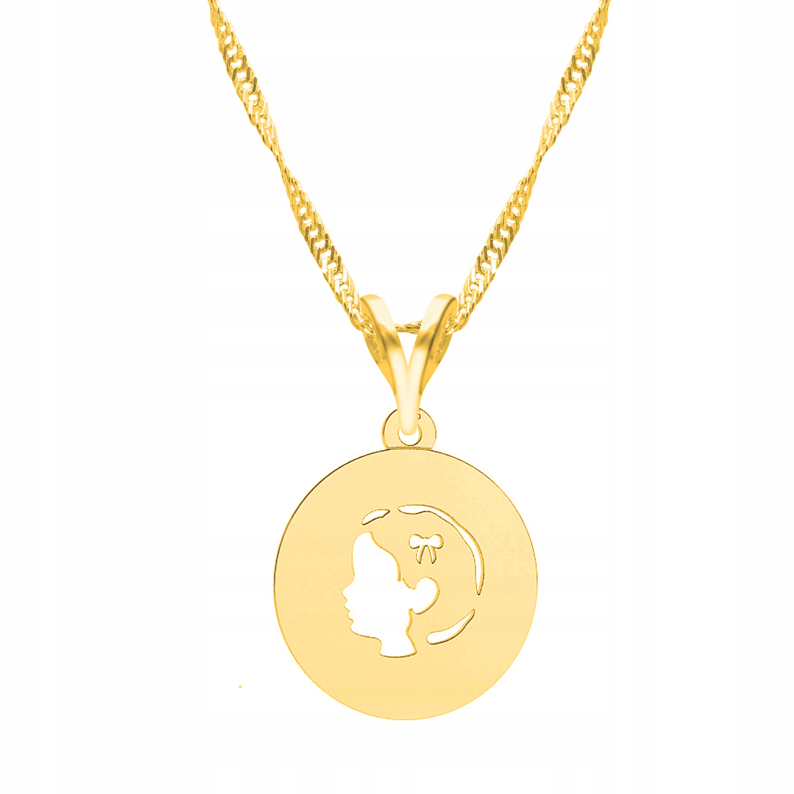 Řetízek zlatý náhrdelník 925 Dívka Girl