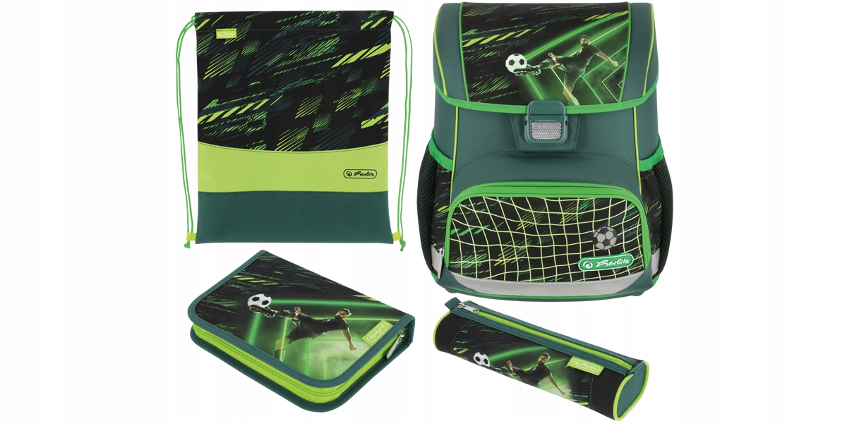 TORNISTER SZKOLNY HERLITZ LOOP PLUS PIŁKA NOŻNA ZESTAW KLASA 1-3 Marka Herlitz