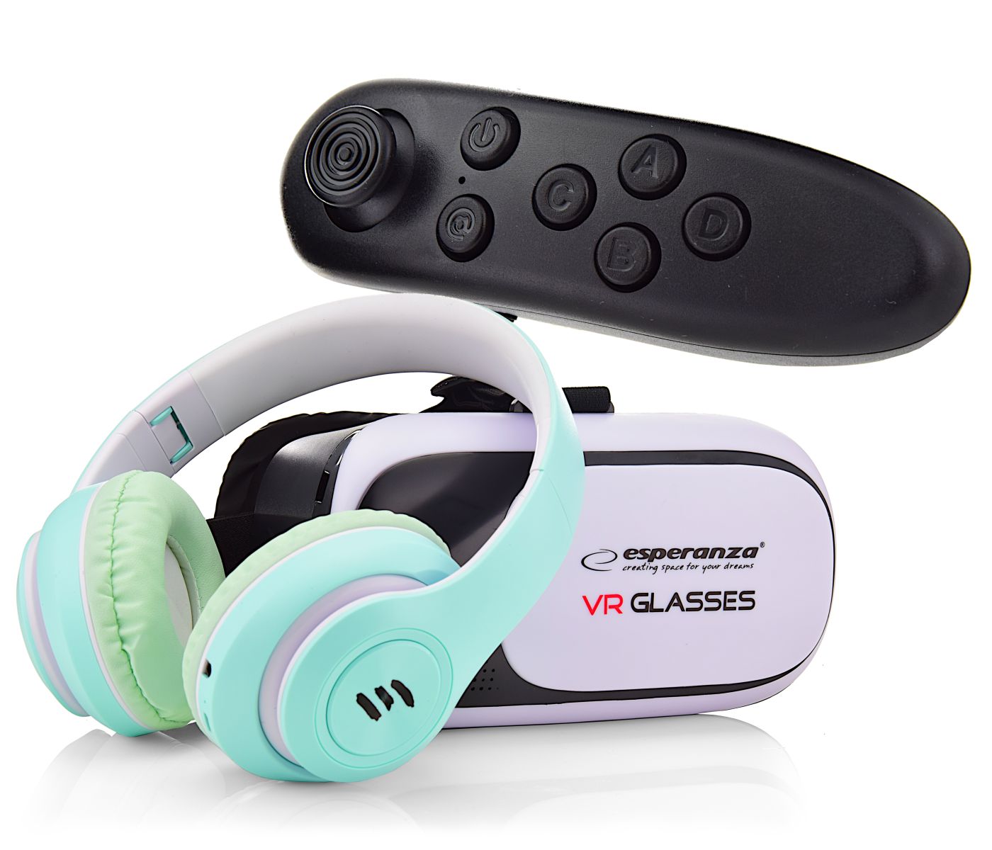 OKULARY VR + PILOT BLUETOOTH zestaw z słuchawkami