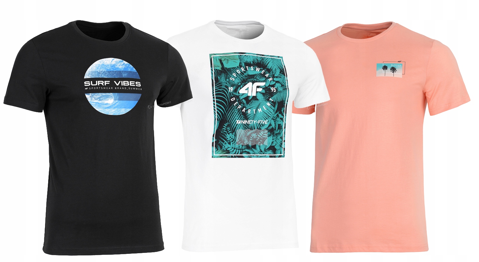 

4F Zestaw 3szt. Męska Koszulka T-shirt / rozm XL