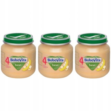 Bobovita Banan po 4. miesiącu Zestaw 3 x 125 g