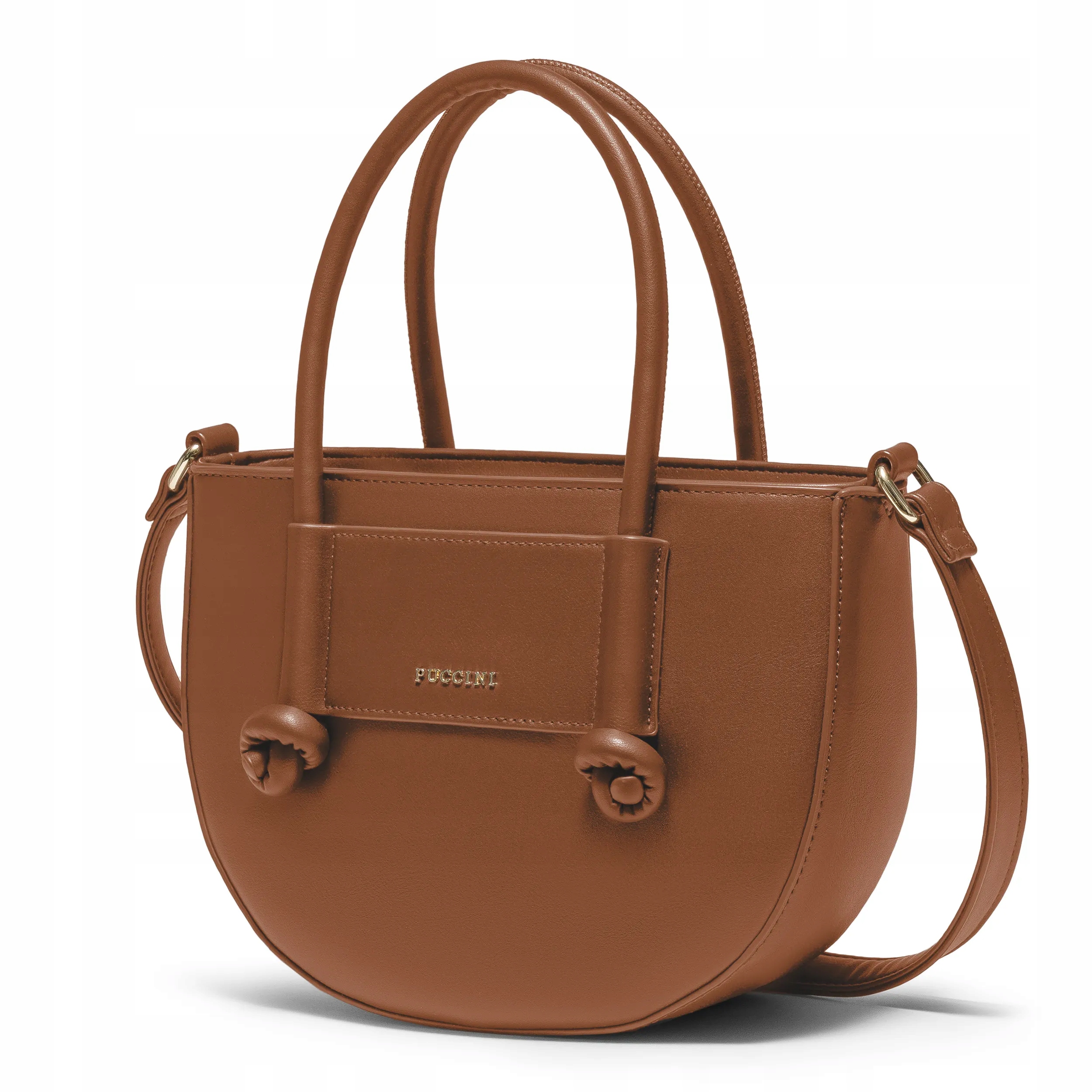 Dámská Kabelka Malá Crossbody s Držátky Puccini Hnědá BK2241224M-9A