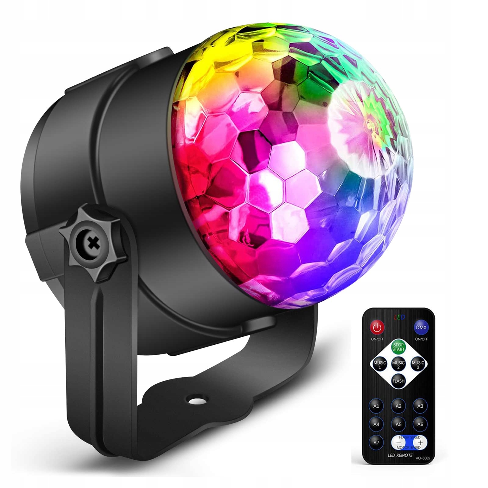 

Projektor Led Kula Świetlna Disco Przyjęcie+pilot