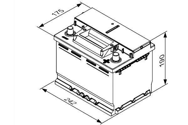 BOSCH AKUMULATOR BOSCH 12V 60AH 640A START&STOP EFB P + 1 242X175X190