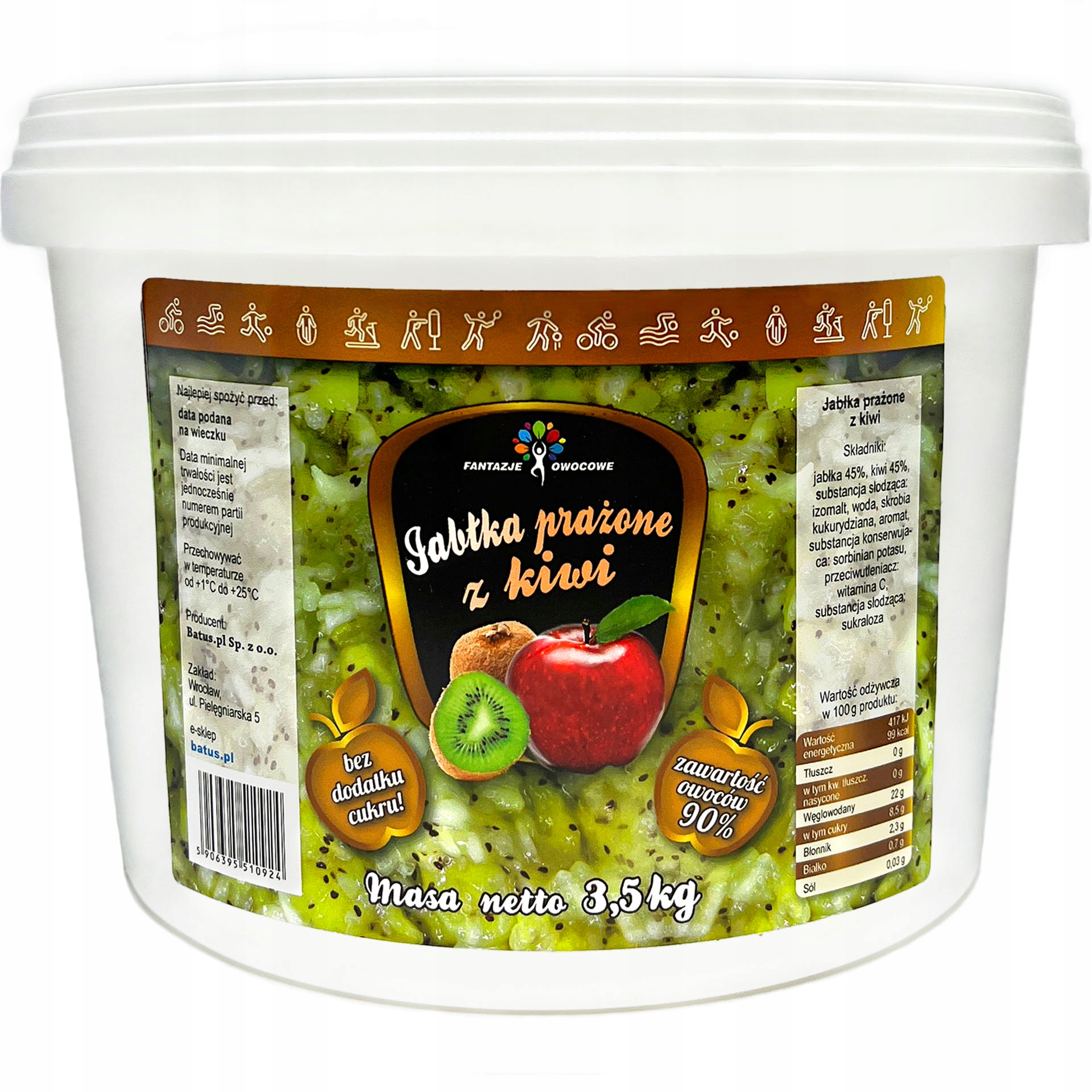 Levně Jablka Pražená S Kiwi Bez Cukru Fruželina 3,5 Kg