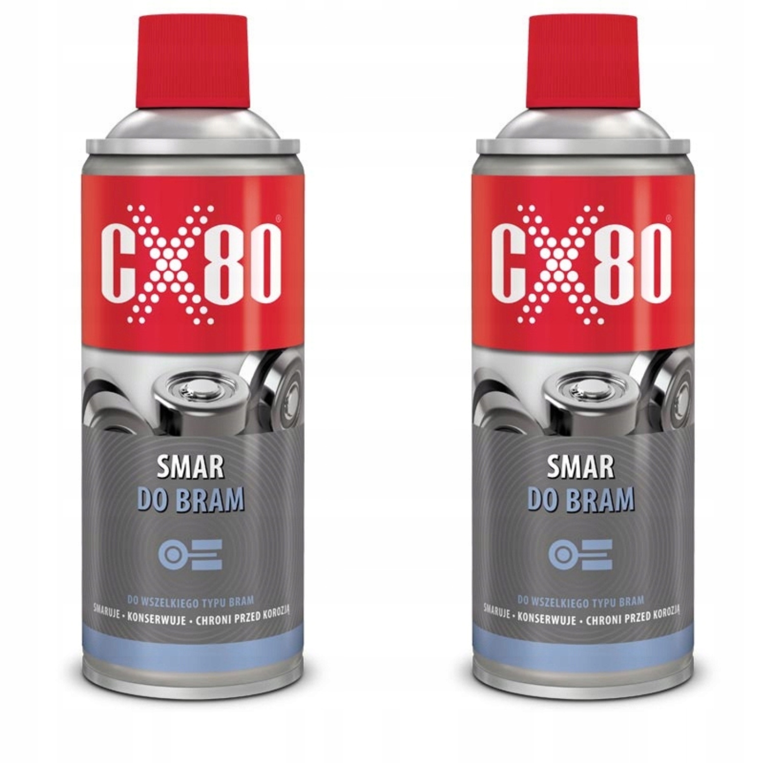 CX80 Smar do bram przesuwnych garażowych prowadnic szyn Spray 500ml x2