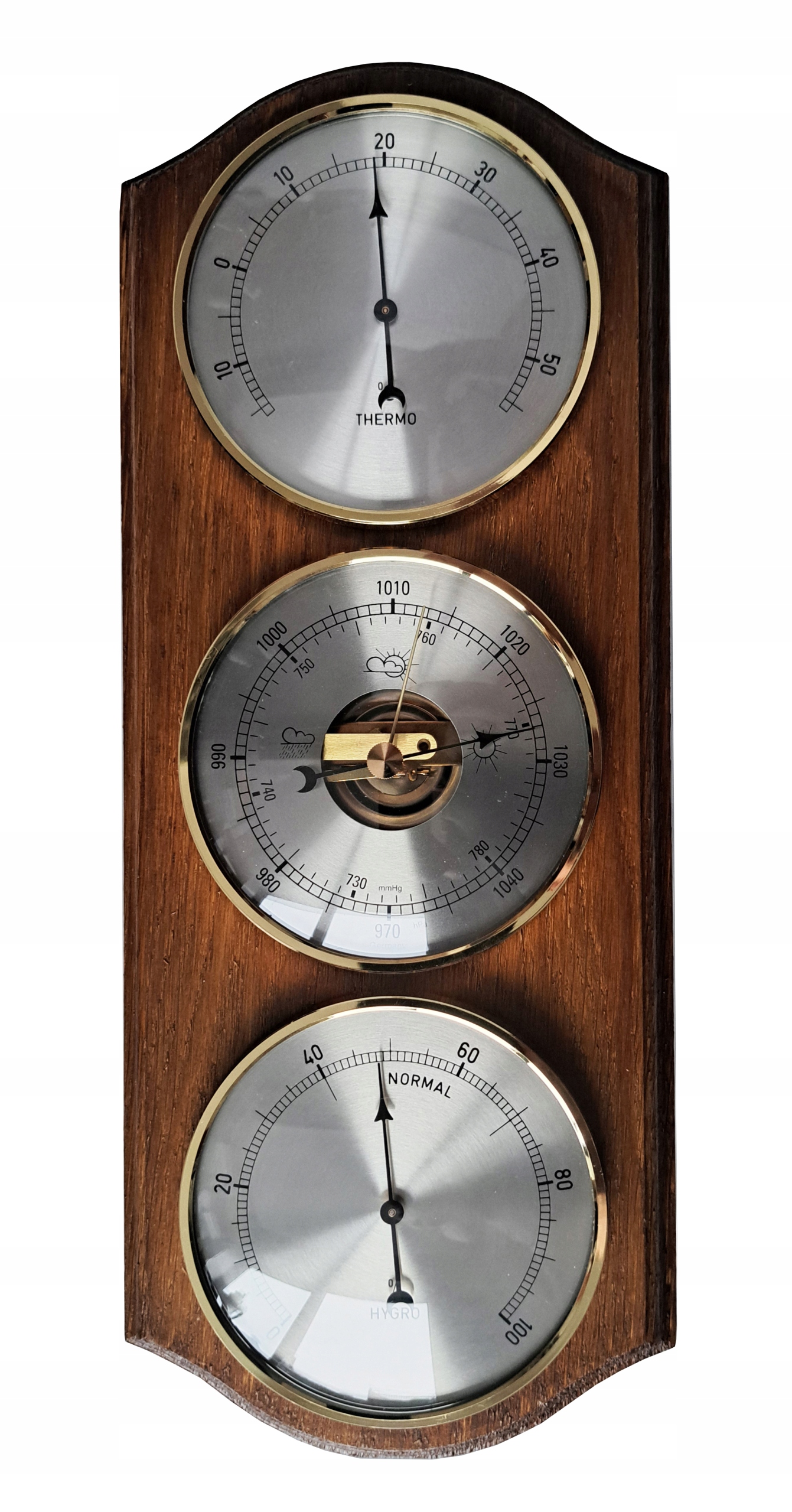 Stacja Pogody drewniana barometr Tfa Germany termometr higrometr