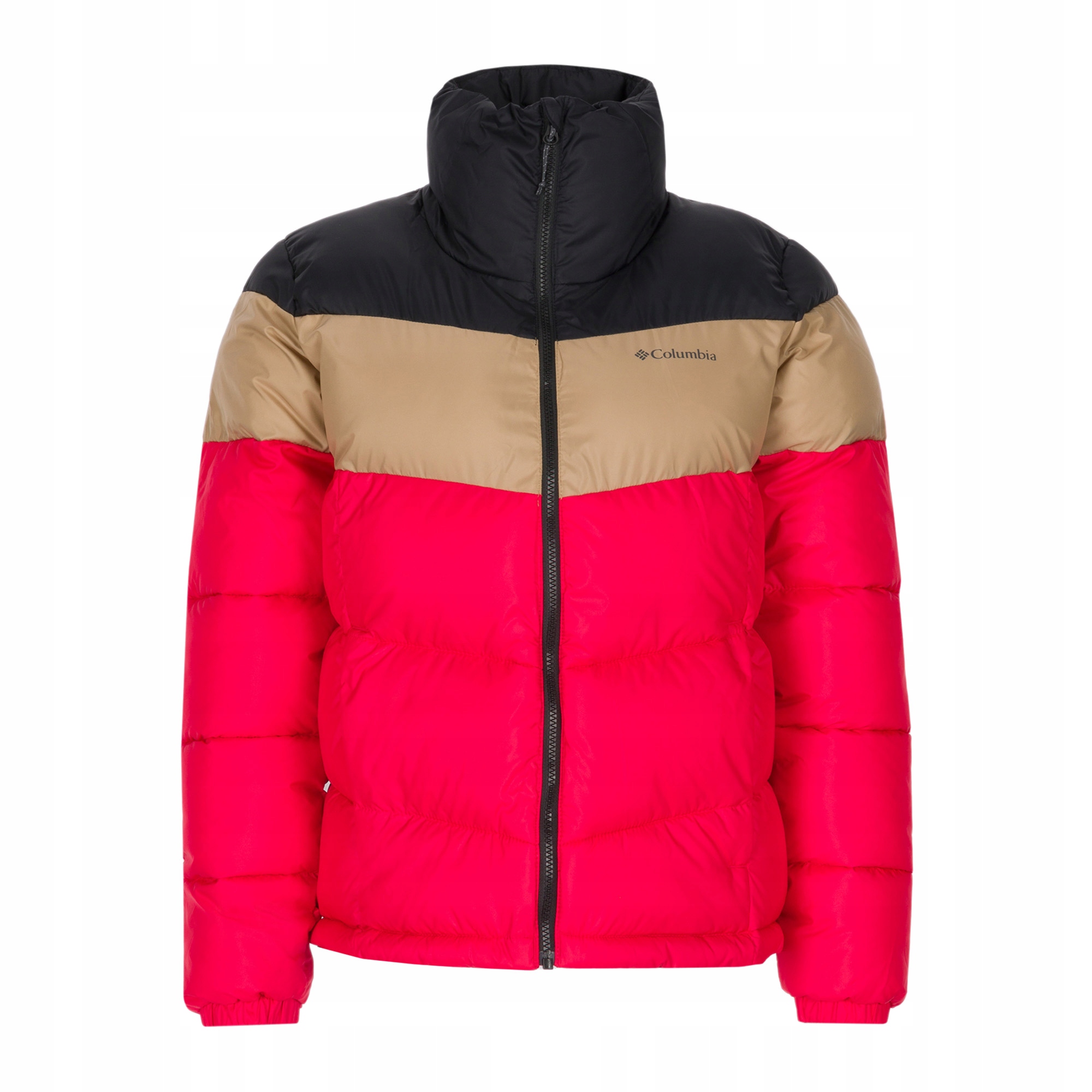 Kurtka puchowa damska Columbia Puffect Color Blocked czerwona 1955101 XL
