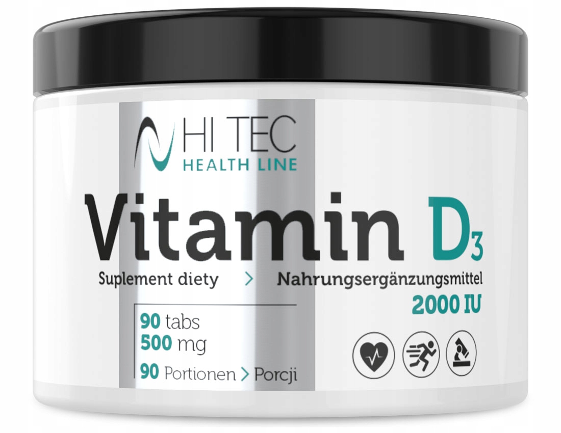 HI TEC Vitamin D - 90 tbl Vitamín D3 ZUBNÁ KOSŤ