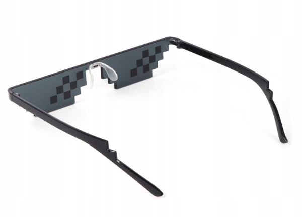 OKULARY PRZECIWSŁONECZNE THUG LIFE PIXEL MINECRAFT Płeć uniseks