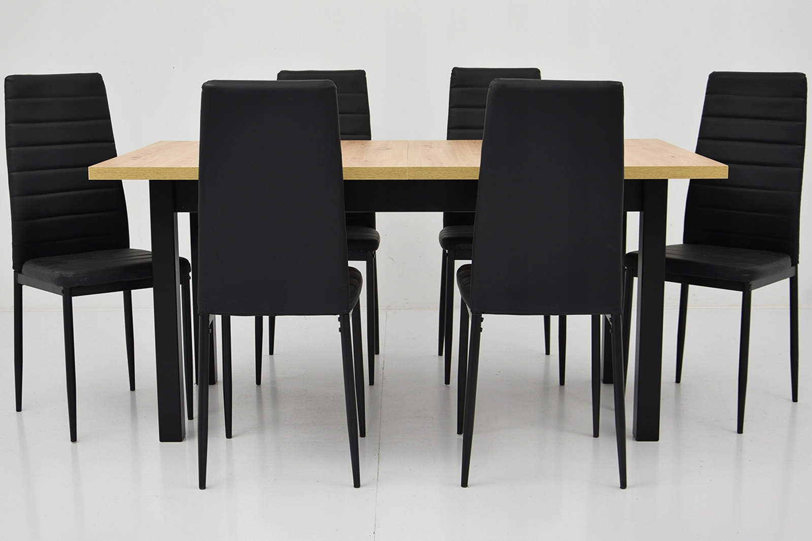 Zestaw do jadalni STÓŁ ROZKŁADANY i 6 krzeseł loft Liczba elementów w zestawie 6