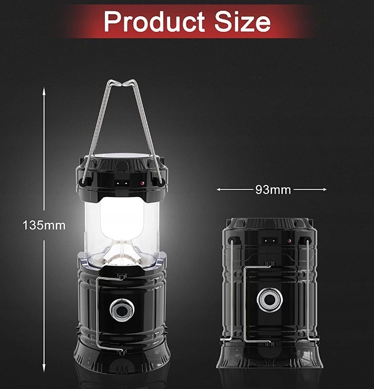 Latarka Lampa Kempingowa Solarna Rozsuwana 2szt Marka Inna