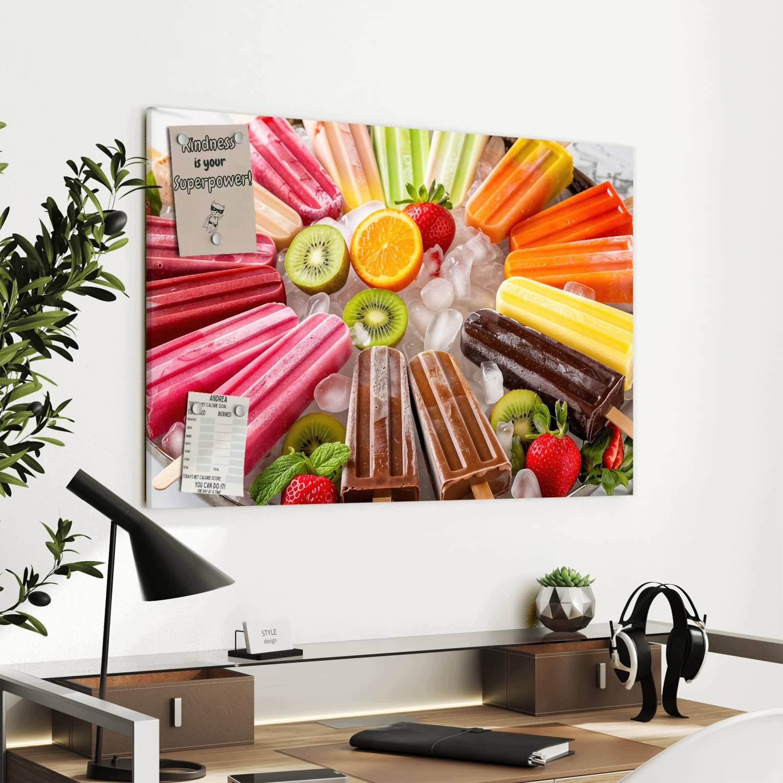 Magnetická tabule Letní Led 90 × 60 cm