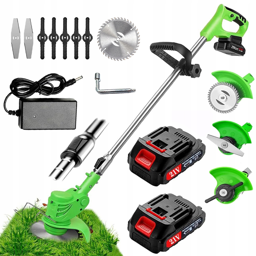 Elektryczny Bezprzewodowy Kosiarka Kosa Ogród Wykaszarka 21V 2xAKU Zestaw