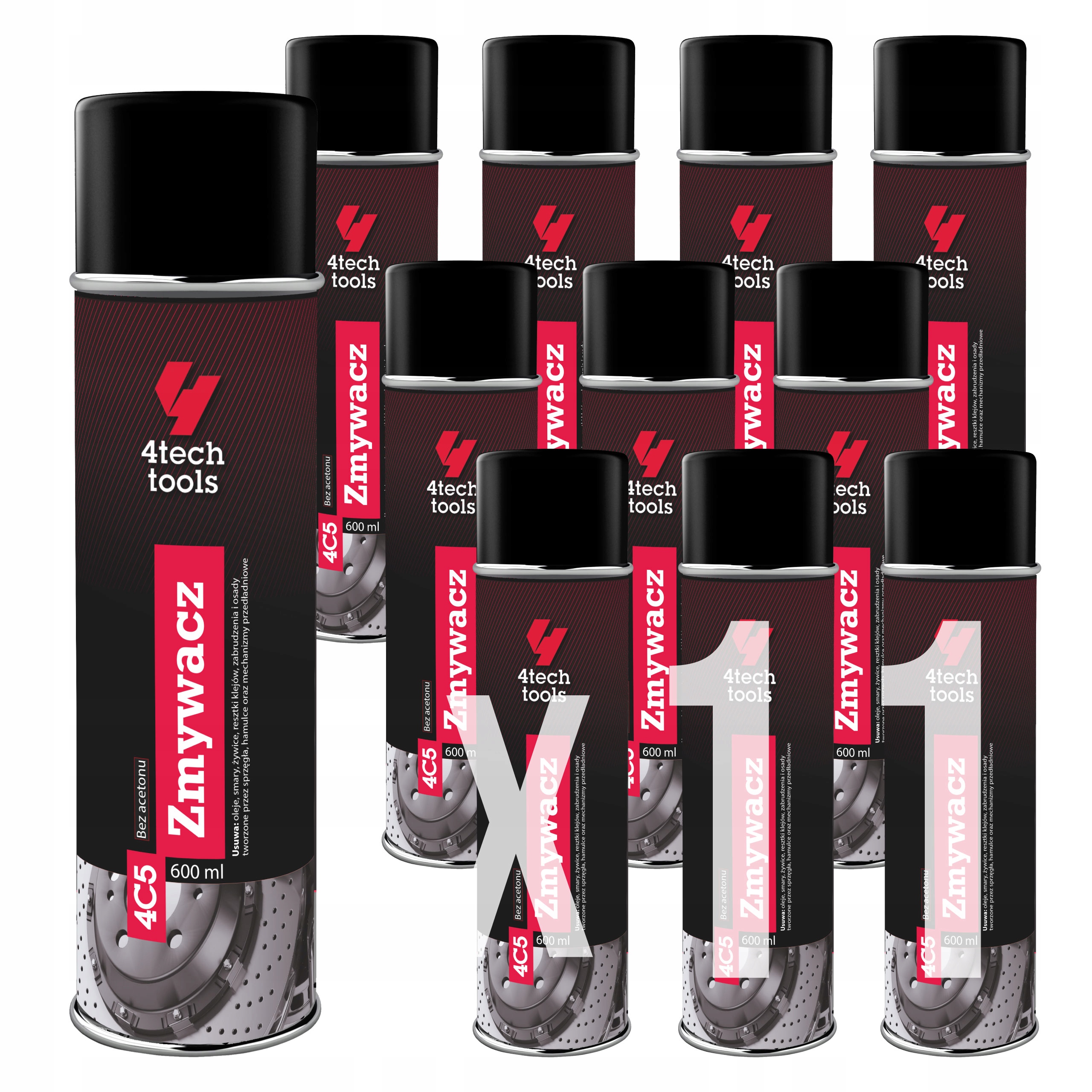 11 x Čistič Brzd 600 ml Odmašťovač Kotoučů