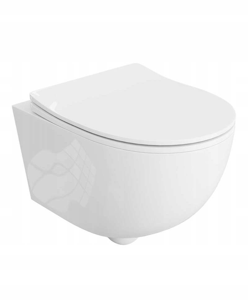 Závěsná Wc mísa Brava Rim+, Slim Deska, Bílá