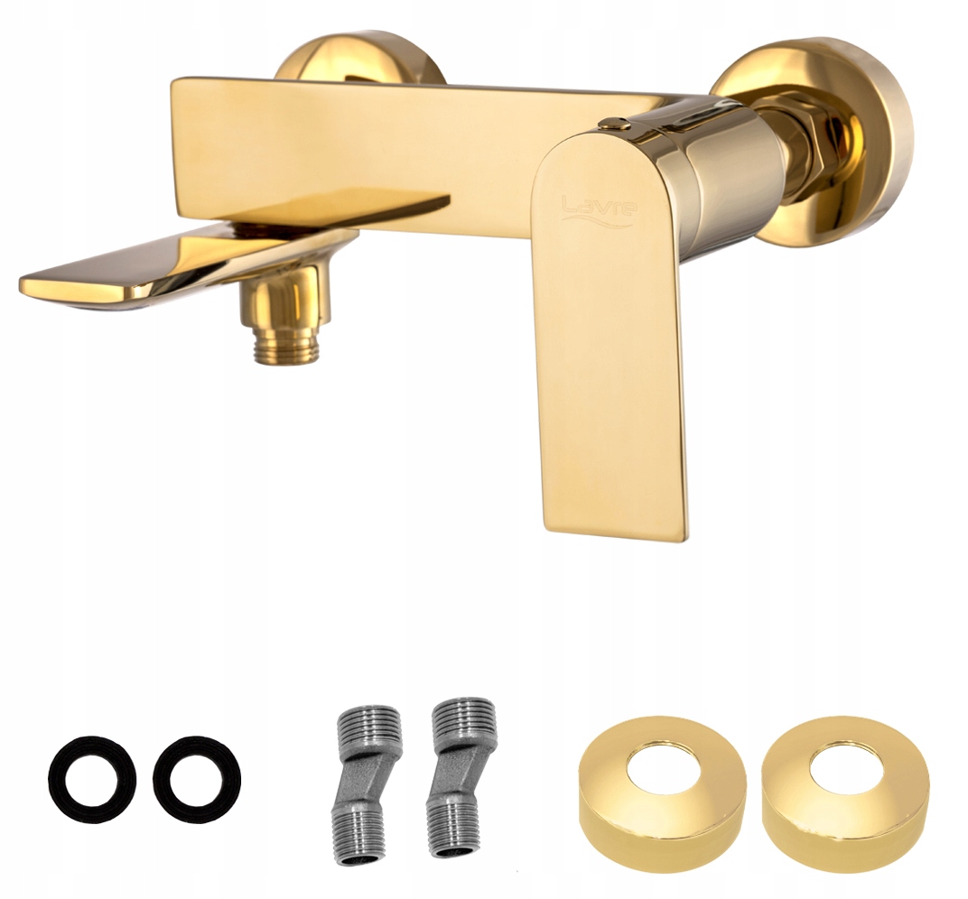 FARO ZŁOTA BATERIA WANNOWA KASKADA WODOSPAD KRAN Kolor złoty