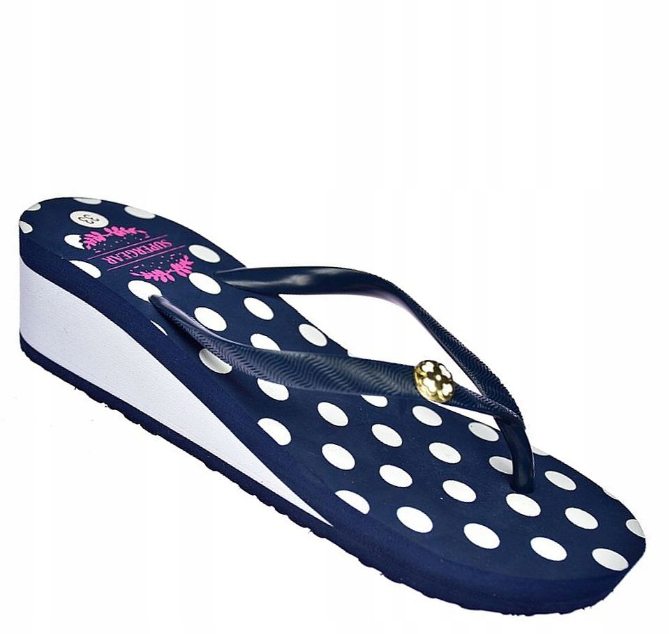 

Klapki japonki na koturnie dziewczęce B1522 Nv 35