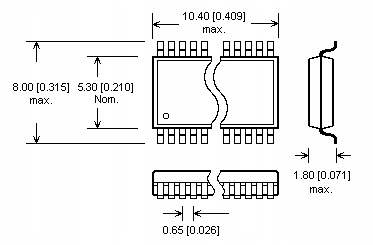 Adapter SSOP20 (R=0,65mm/ W=250mils)-PDIP20 ZIF Model Adapter SSOP20 (R=0,65mm/ W=250mils)-PDIP20 ZIF